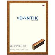 DANTIK frame 30 × 40, GRAFIC bronze high plexi clear - Photo Frame