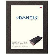 DANTIK frame 30 × 40, RETRO dark grey plexi clear - Photo Frame