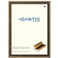 DANTIK frame 50 × 70, TOOTH small gold black plexi clear - Photo Frame