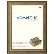 DANTIK frame 50 × 70, HRAD silver patina plexi clear - Photo Frame