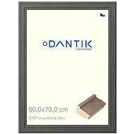 DANTIK frame 50 × 70, STEP dark grey plexi clear - Photo Frame