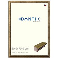 DANTIK frame 50 × 70, TRITON white bronze plexi clear - Photo Frame
