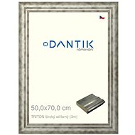 DANTIK frame 50 × 70, TRITON wide silver plexi clear - Photo Frame
