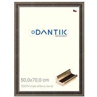DANTIK frame 50 × 70, TOOTH small silver and black plexi clear - Photo Frame