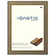 DANTIK frame 50 × 70, REVERSE white-gold plastic plexi clear - Photo Frame