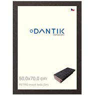 DANTIK frame 50 × 70, RETRO dark grey plexi clear - Photo Frame