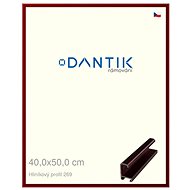 DANTIK frame 40 × 50, ALU profile 7269 Red Ruby polished plexi clear - Photo Frame