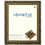 DANTIK frame 40 × 50, Claico 2 gold walnut plexi clear - Photo Frame