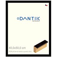 DANTIK frame 40 × 50, PERLA black glossy high plexi clear - Photo Frame