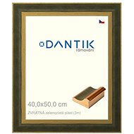 DANTIK frame 40 × 50, BACK green-gold plastic plexi clear - Photo Frame