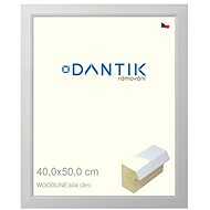 DANTIK frame 40 × 50, WOODLINE white plexi clear - Photo Frame