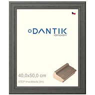 DANTIK frame 40 × 50, STEP dark grey plexi clear - Photo Frame