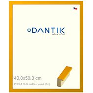 DANTIK frame 40 × 50, PERLA yellow glossy high plexi clear - Photo Frame