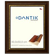 DANTIK frame 40 × 50, DESCENT brown Au line plexi clear - Photo Frame