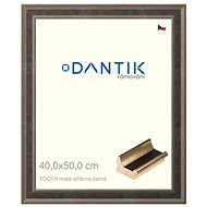DANTIK frame 40 × 50, TOOTH small silver and black plexi clear - Photo Frame