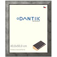 DANTIK frame 40 × 50, Artdeco old silver plexi clear - Photo Frame