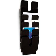 DURABLE flexiplus 6, black, A4 portrait, wall mounted - Magazine Rack