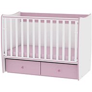 Cot Lorelli MATRIX NEW 60/120 WHITE/PINK - Cot