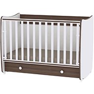 Multifunctional Cot Lorelli DREAM NEW 120x60CM WHITE/WALNUT - Cot