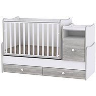 Multifunctional Children's Cot Lorelli TREND PLUS NEW WHITE/ARTWOOD - Cot