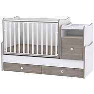 Multifunctional Children's Cot Lorelli TREND PLUS NEW WHITE/COFFEE - Cot