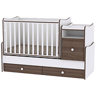 Multifunctional Xot Lorelli TREND PLUS NEW WHITE/WALNUT - Cot