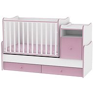 Multifunctional Children's Cot Lorelli TREND PLUS NEW WHITE/PINK - Cot