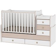 Multifunctional Cot Lorelli MAXI PLUS NEW 160x70CM WHITE/OAK - Cot