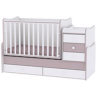 Multifunctional Cot Lorelli MAXI PLUS NEW 160x70CM WHITE&CAPPUCCINO - Cot