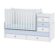Multifunctional Cot Lorelli MAXI PLUS NEW 160x70CM WHITE/BLUE - Cot