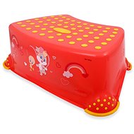 Lorelli HAPPY MELODIES ORANGE baby footstool - Stepper