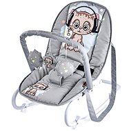 Lorelli TOP RELAX GREY CUTE KITTEN - Baby Rocker