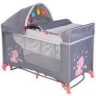 Lorelli MOONLIGHT ROCKER 2in1 travel cot and playpen with rocking function PINK&GREY MY BABY - Travel Bed