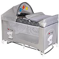 2in1 Lorelli MOONLIGHT ROCKER travel cot and playpen with rocking function GREY MY TEDDY - Travel Bed