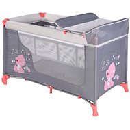 Travel cot and playpen 2in1 Lorelli MOONLIGHT PINK&GREY MY BABY - Travel Bed