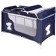 Travel cot and playpen 2in1 Lorelli MOONLIGHT DARK BLUE TEDDY BEAR - Travel Bed