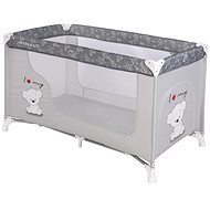 Travel cot Lorelli MOONLIGHT 1 layer GREY MY TEDDY - Travel Bed