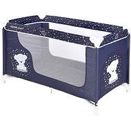 Travel cot Lorelli MOONLIGHT 1 layer DARK BLUE TEDDY BEAR - Travel Bed