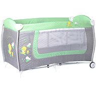 Travel cot Lorelli DANNY 2 LAYERS GREY&GREEN ZA ZA - Travel Bed
