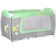 Travel cot Lorelli DANNY 1 LAYER GREY&GREEN DUCKS - Travel Bed