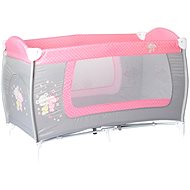 Travel cot Lorelli DANNY 1 LAYER GREY&PINK FOR - Travel Bed