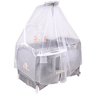 2in1 Lorelli SLEEP'N'DREAM ROCKER travel cot and playpen with rocking function + GREY canopy FOR - Travel Bed