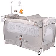 Travel cot and playpen 2in1 Lorelli SLEEP'N'DREAM PLUS GREY COOL CAT - Travel Bed
