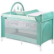 Travel cot and playpen 2in1 Lorelli VERONA PLUS GREEN LINES - Travel Bed