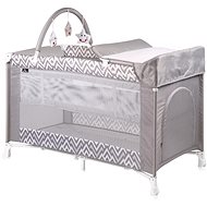 Travel cot and playpen 2in1 Lorelli VERONA PLUS GREY LINES - Travel Bed