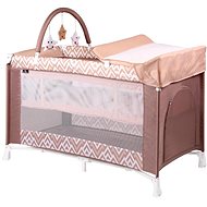 Lorelli VERONA PLUS BROWN&BEIGE LINES 2in1 travel cot and playpen - Travel Bed
