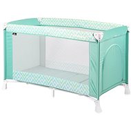 Travel cot Lorelli VERONA 1 layer GREEN LINES - Travel Bed