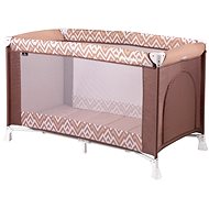 Travel cot Lorelli VERONA 1 layer BROWN&BEIGE LINES - Travel Bed