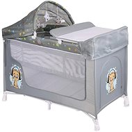 Travel cot and playpen 2in1 Lorelli SAN REMO PLUS GREY CUTE KITTEN - Travel Bed