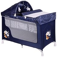 Travel cot and playpen 2in1 Lorelli SAN REMO PLUS BLUE GOOD NIGHT BEAR - Travel Bed